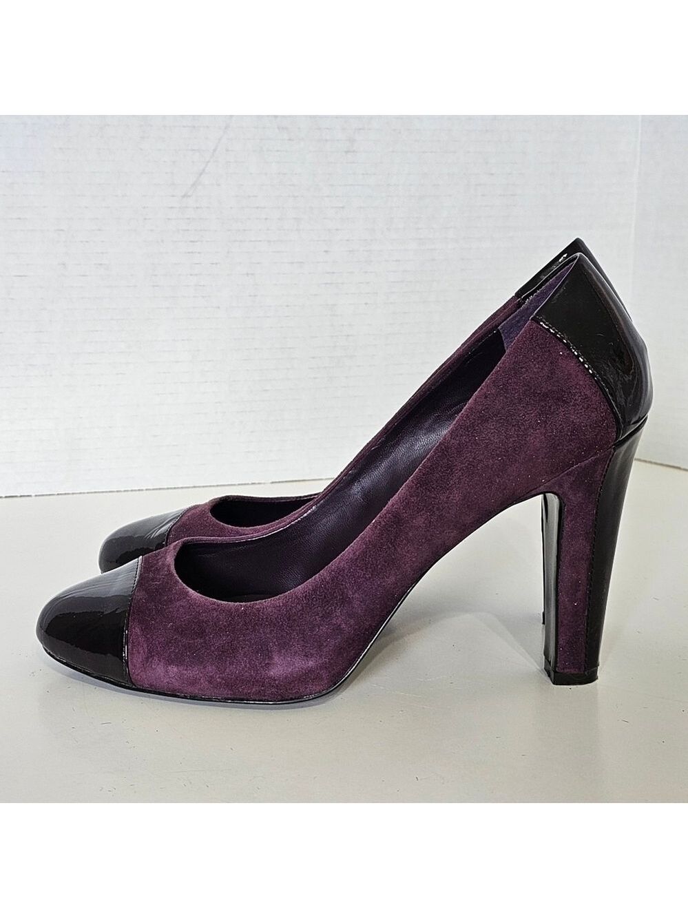 Lauren Ralph Lauren Eggplant Purple Sued Heels